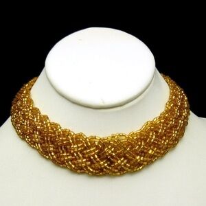 Elegant Gold Beaded Necklace